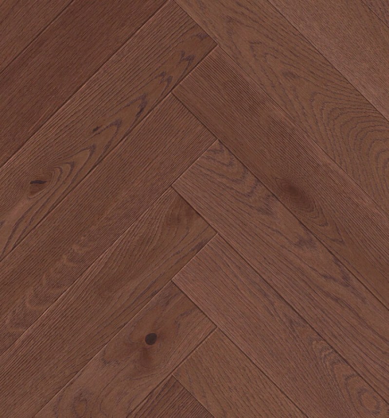 Паркетная доска Living Tree - Дуб Табако, Натур (12х110х595мм) Английская елка